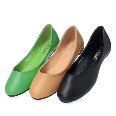 

2019 Spring New Style Flat Spring Shoes round Shallow Mouth Dancing WOMEN'S Shoes Soft Bottom Soft Surface Fashion Shoes Versati