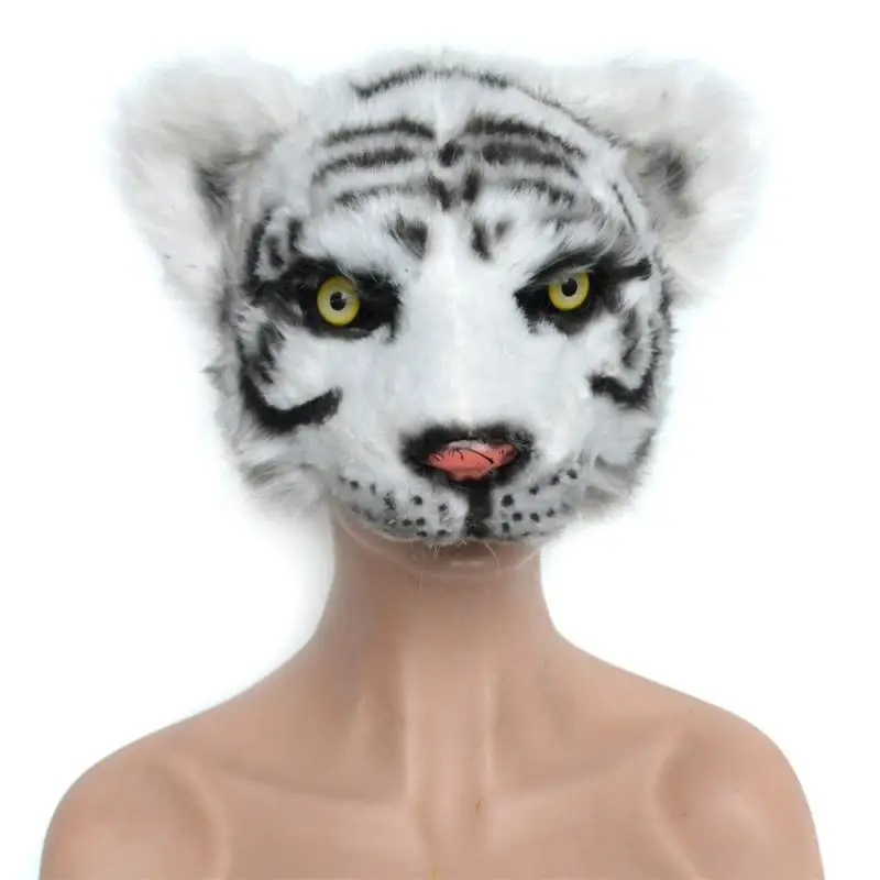 tiger Милая маска свинья лев тигр вечерние карнавальные маски для Хэллоуина маскарадные анимированные маскарадные маски для Хэллоуина унисекс смешная маска для лица - Цвет: tiger