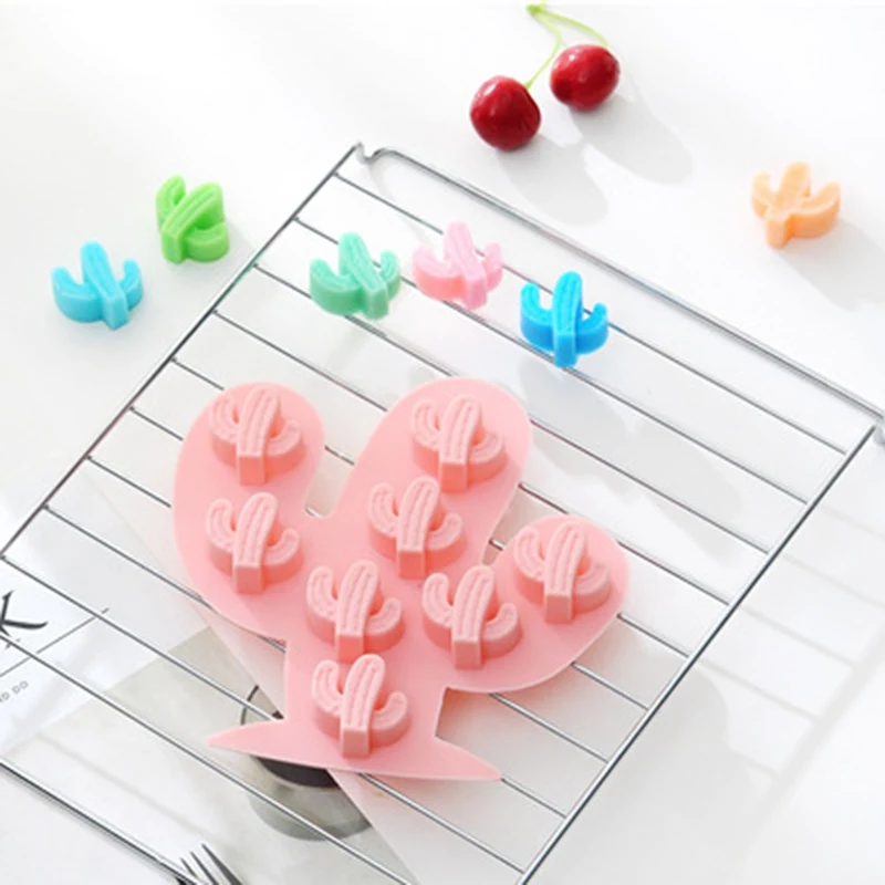 Новинка 8 отверстий маленькая форма для выпечки кактуса DIY 3D антипригарная