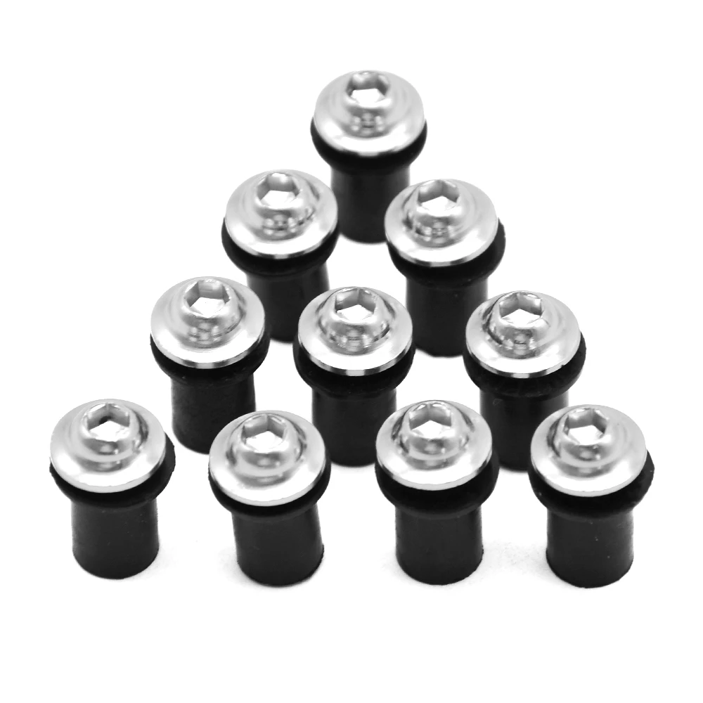 For 10pcs m5 CNC Aluminum universal Motorcycle Windscreen Bolt motorbike accessories For kawasaki H2 Street Versys 650 LT  2015