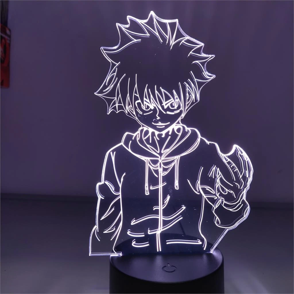 Hunter X Hunter Killua Action Figure 3D Visual Light Anime LED Night Lights  Table Lamp Home Decoration Figurine Model Kids Toys|Action Figures| -  AliExpress