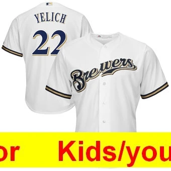 Молодежный Милуоки Кристиан йелич Лоренцо Каин Эрика Темза Лоренцо Каин Ryan Braun FLEX& Cool базовый плеер Джерси - Цвет: Хаки