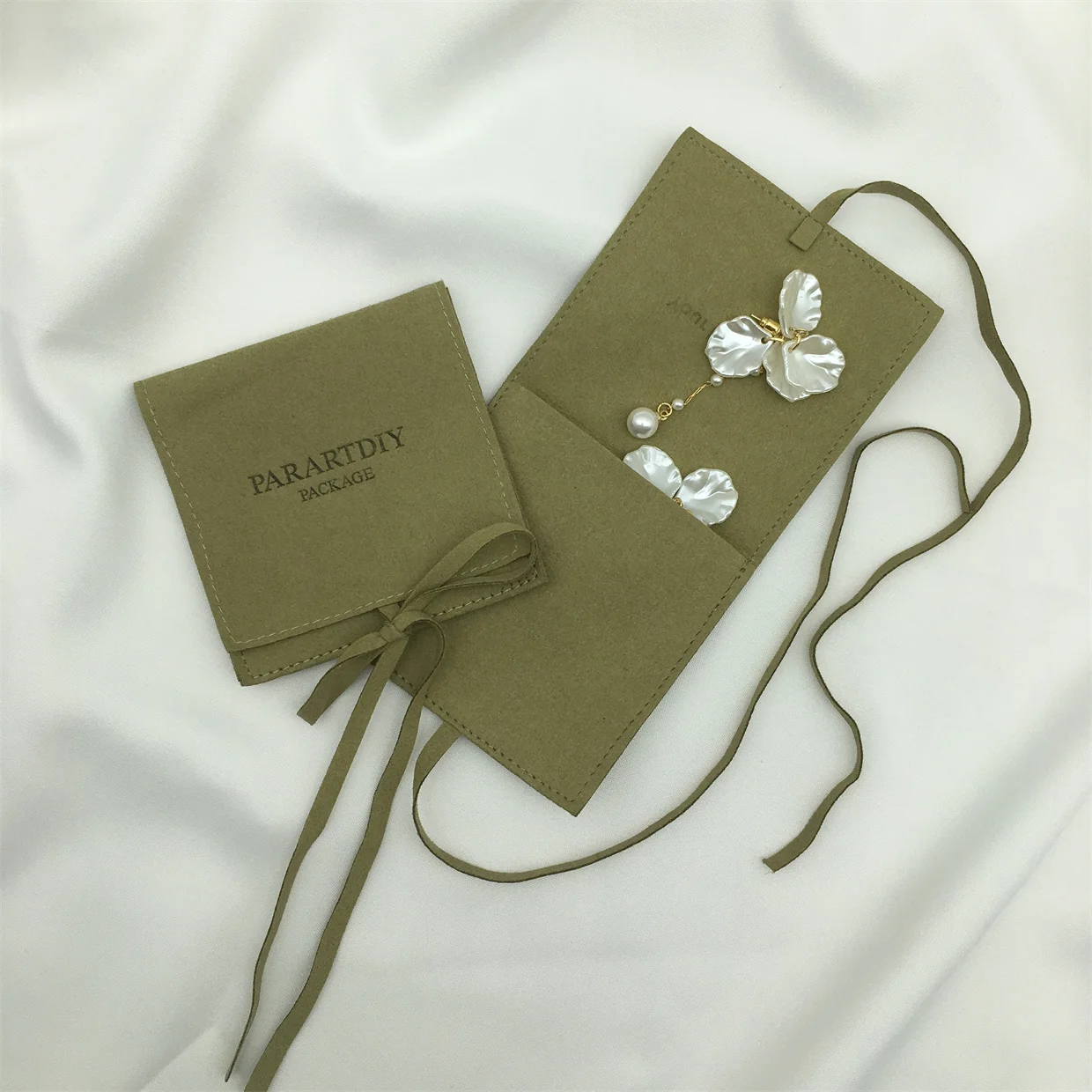 50pcs jewelry pouch personalized bags with custom logo deboss microfiber envelope bag jewelry packaging pouch bulk sale