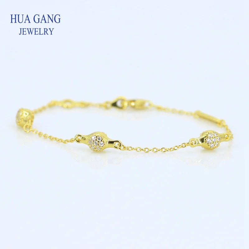 New 100%925 sterling silver Classic Charm Bracelet Shine Modern Gift JewelryBracelet Women’s Original Bangles | Украшения и