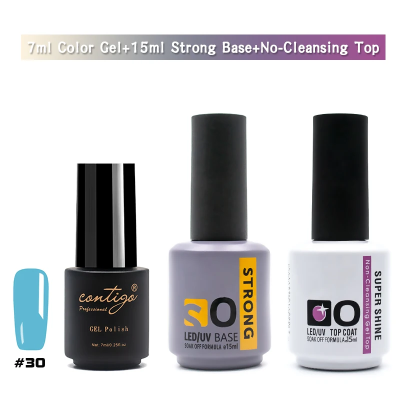 7ml-30-STbase-(U) Прочный резиновый базовый набор для ногтей, Гель-лак для ногтей, Полупостоянный УФ-лак, Гибридный Гель-лак для ногтей, художественный лак - Цвет: 7ml-30-STbase-(U)