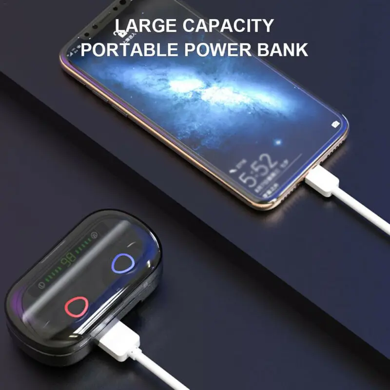V10 BT5 0 Waterproof Mini Headset TWS Wireless LED Earphone In Ear Stereo Sound Sweatproof Sport Earbuds For Xiaomi iPhone LG