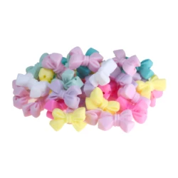 Mabochewing 10pcs Cartoon Cute Bowknot Bow Tie Silicone Beads Food Grade BPA Free Baby Chomp Teehing Bead Teethers