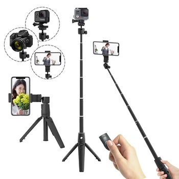 

Wireless Bluetooth Selfie Stick Tripod For IOS/Android Phone Foldable Tripods Monopods Universal For Gopro Sports Action Camera