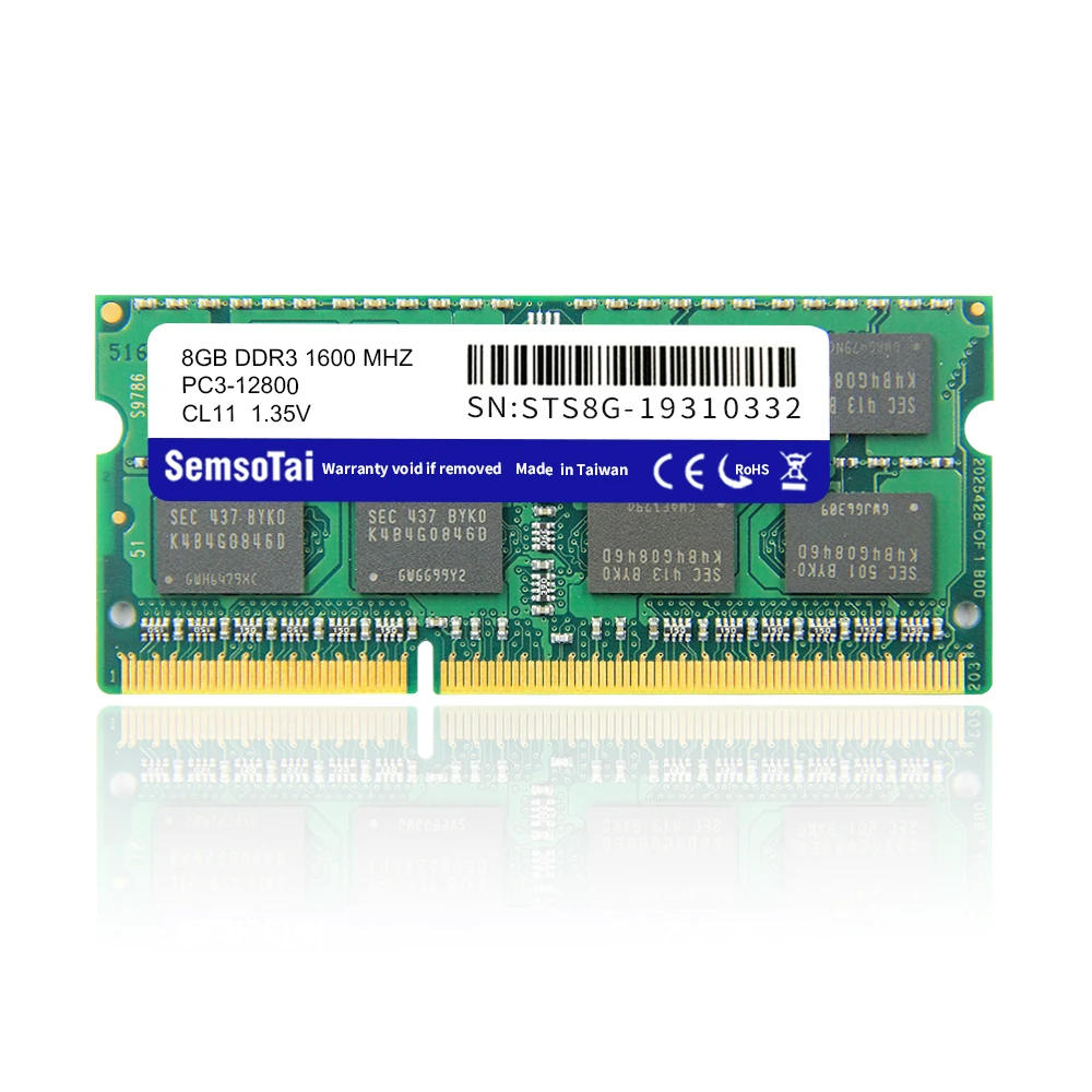 

Notebook DDR3 4GB 8GB 1333MHZ 1600MHZ RAM ddr3 Memory Chip 4GB 8GB for Laptop Notebook PC-10600 PC3-12800 Sodimm