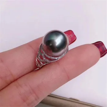 

Classic Sterling Silver 925 Adjustable Ring Accessories Women Wedding Pearl Simple Silver Zircon Ring Jewelry