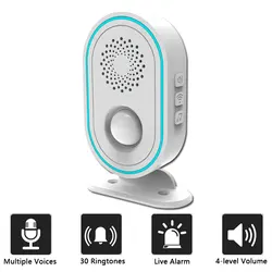 Wireless Welcome Device Anti-theft Doorbell 433MHz Motion Detection LED Light 4 Level Volume Shop Entry Security Infrared Sensor