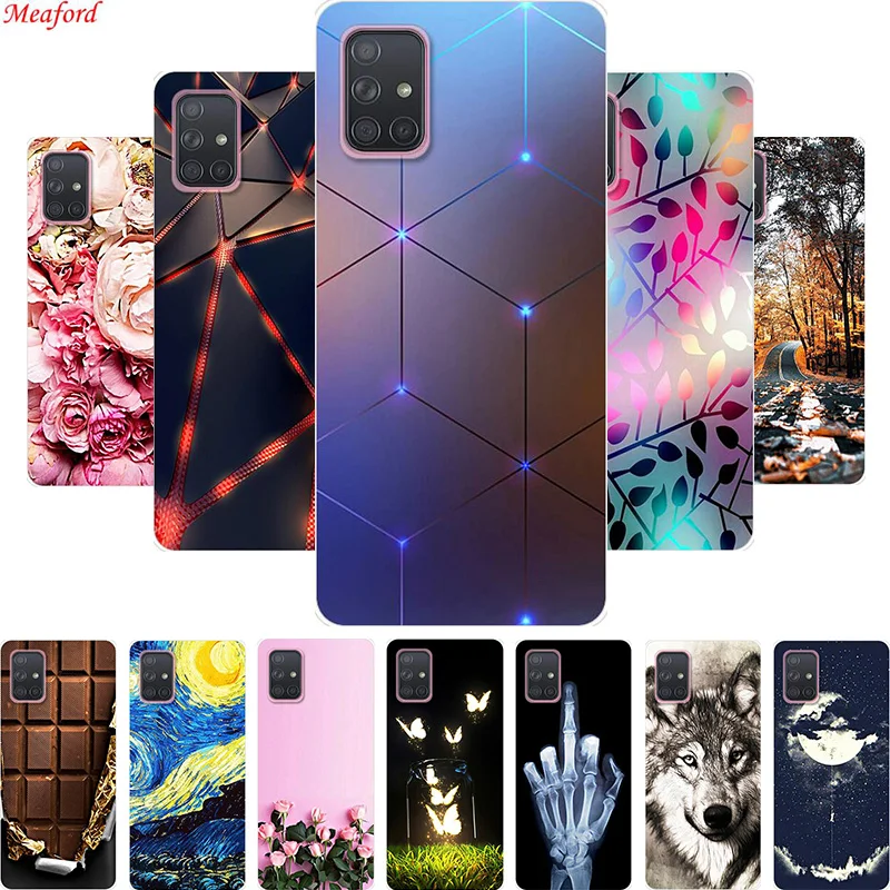 Популярный чехол для Samsung Galaxy A71 A51 A 51 мягкий силиконовый накладка A31 A50 71