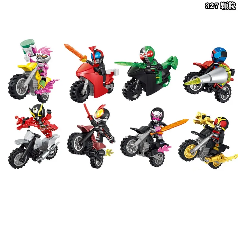 Конструктор Kamen Rider Минифигурка модель мотоцикла Призрак воин в маске кукла