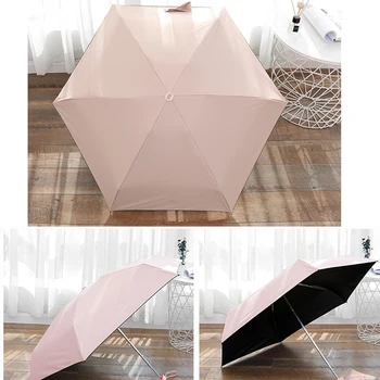 

Mini Capsule umbrella Five-folding Sun protection Anti-UV UPF50+ umbrella parapluie folding women pocket Umbrellara in women