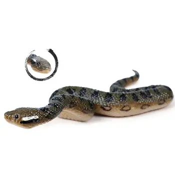 

Fake Realistic Rubber Toy Snake North Us Green Anaconda Scary Halloween Props DXAD