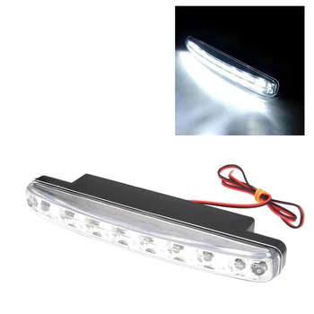 

12V 8LED Daytime Running Light DRL Car Fog Day Driving Universal White Lamp LED Light Car Lighting Fog Lamp LED Bulb