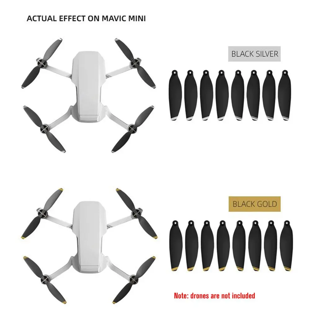 8 шт. Mavic мини-пропеллер набор тише полета и мощная тяга для DJI Mavic мини-пропеллер s
