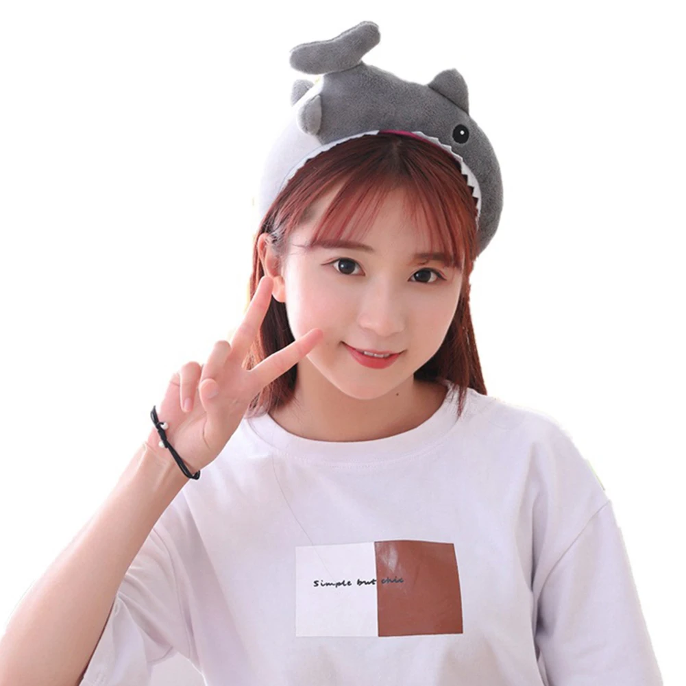 Cute Shark Dinosaur Animal Plush Stuffed Hair Hoop Headband Headwear Photo Props Novelty funny Plush Headband Plush accessories