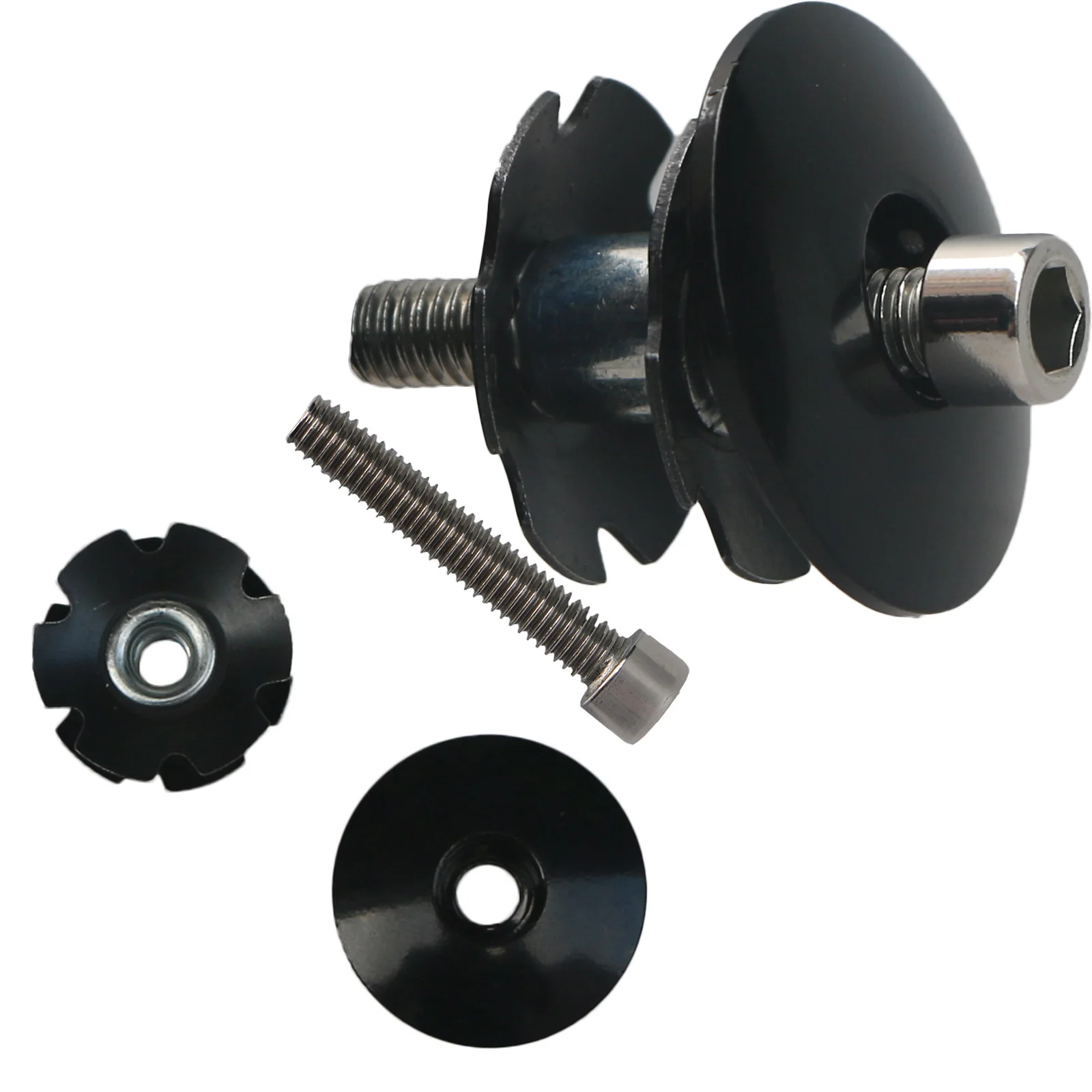Fahrrad Vorderradgabel Montage Kern MTB Lenkrohr Headset Flansch Befestigungsschrauben Sternmuttern für 1-1/8" 28,6mm Gabelschaft Gewindelose Gabel – Detail 9