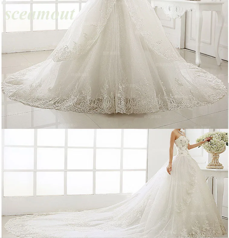 Роскошное Свадебное искусственное платье со стразами/Королевское свадебное