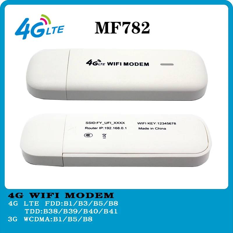 4G modem MF782 50pcs 100pcs  4G LTE 150Mbps USB WiFi Modem 4G LTE USB WiFi Dongle 4G Carfi Modem PK huawe E8372 E8377 modem router