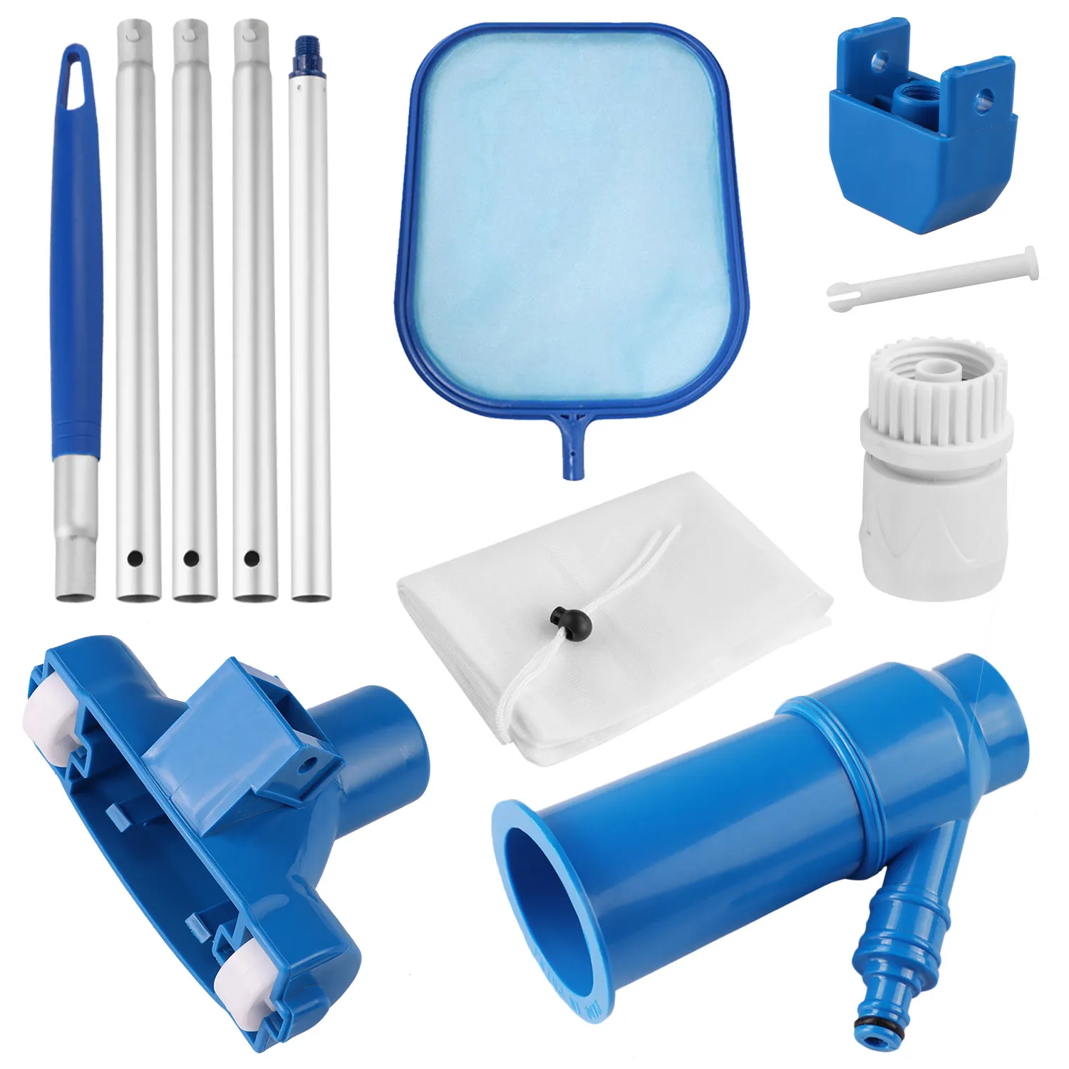 

Pool Cleaning Kit Pool Vacuum Spary Jet Cleaner Heads Maintenance Tools with Cleaning Net for Swimming Pool Spa Pond Fountain