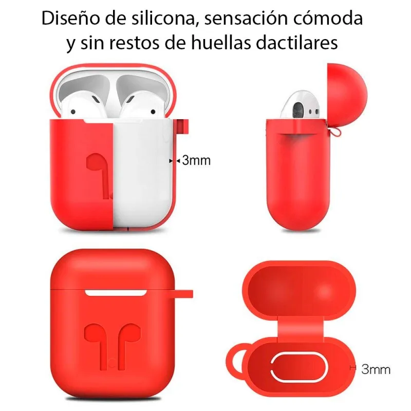 Silicone Case for Apple Airpods also for non original Allows the Airpods to be loaded without removing the case