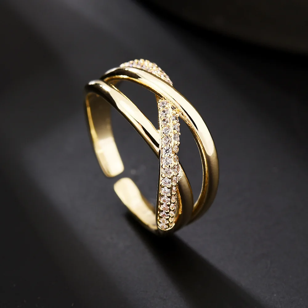 New Product Creative Winding Ring Female Luxury Simple Temperament Ring Fashion Personality Jewelry Girls Gifts Attractive Women