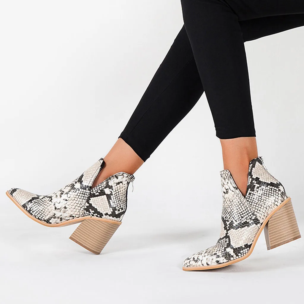 

Women Pointed Toe Sneak Skin Ankle Bare Shoes Winter Sexy Casual Ladies Leather Boots Western Wild New Style Fashion Shoes Boot