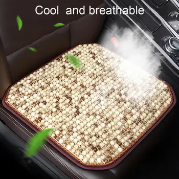 

Wood Beaded Seat Cover Massaging Cool Seat Cushion For Car Office Home Bodhi Beads Durable And Wear-resisting Without Fading