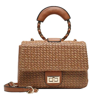 

Straw Women Summer Crossbody Bags Bohemian Travel Shoulder Handbags Purse