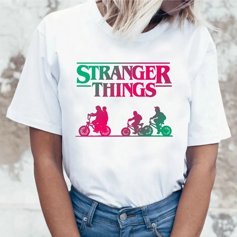 

Stranger Things 3 Funny Tshirt Women Eleven Cartoon Printed T-shirt Upside Down Female Shirt Harajuku Ullzang Top Tees