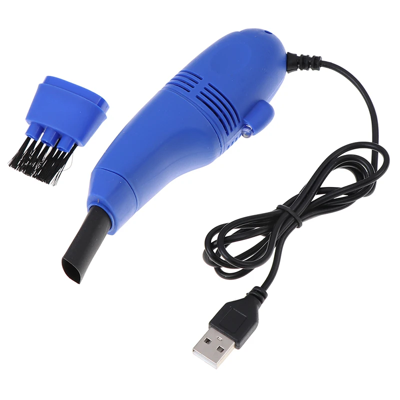 Blue Полезная Мини Компьютерная вакуумная USB клавиатура щетка Очиститель Щетка для ноутбука набор для очистки пыли бытовой инструмент для очистки - Цвет: Blue
