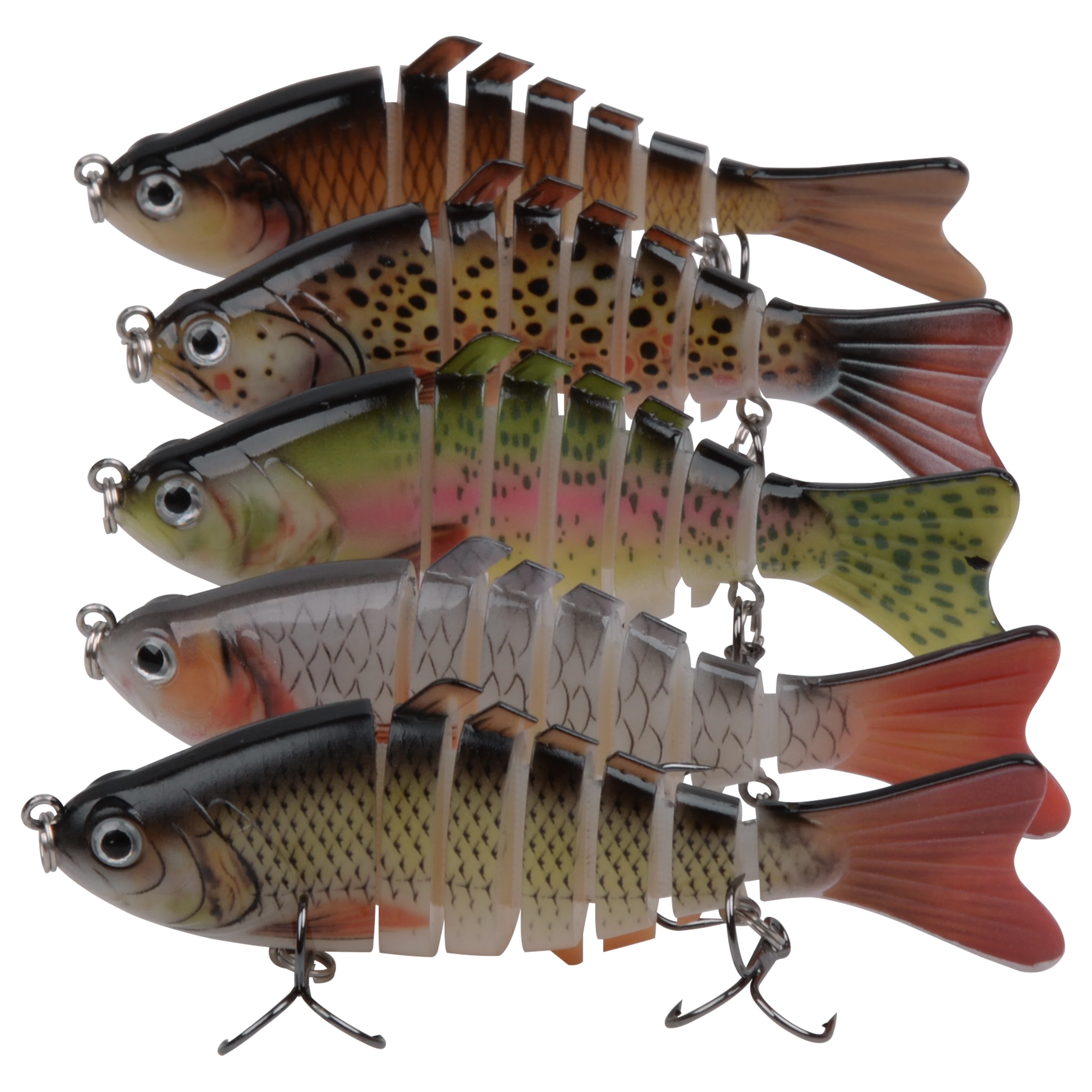 Sinking Wobblers 7 Segments Fishing Lure Artificial Multi Jointed