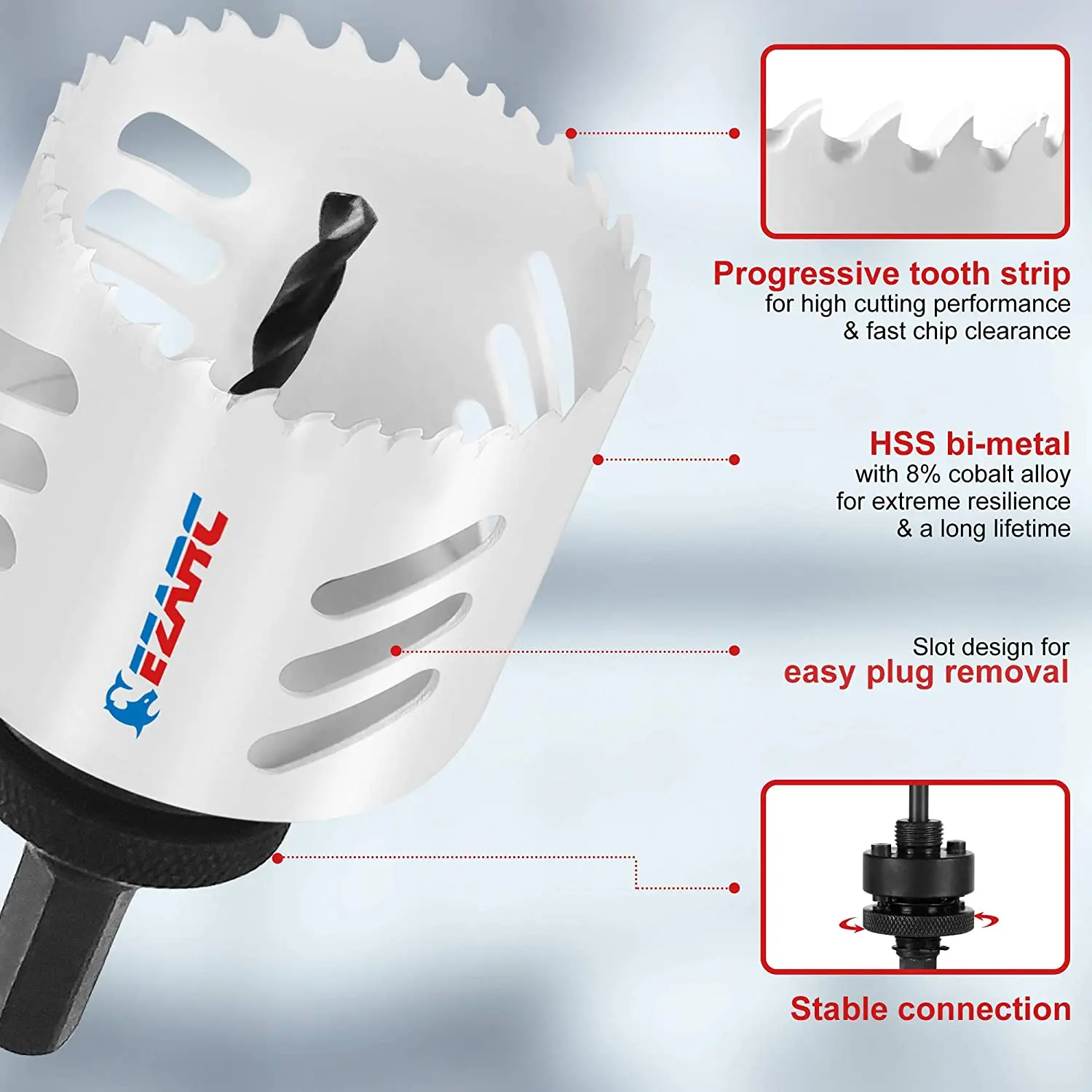 Ezarc Bi-metal Hole Saw Kit,13pcs Hole 