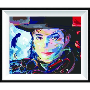 

5D DIY Diamond Painting Michael Jackson Shiny Diamond 50x40 Paste Diamond Size Mural Embroidery Mosaic Home Decoration