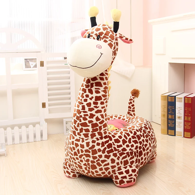 

Giraffe Dinosaur Cartoon Plush Toy Children Lazy Baby Sofa Seat Stool Boys and Girls Birthday Gift