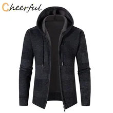 

New Men Sweaters Cardigans Winter Warm Hooded Sweatearcoat Men Causal Knitwear Sweatear Jackets Coats Men Knitted Cardigans