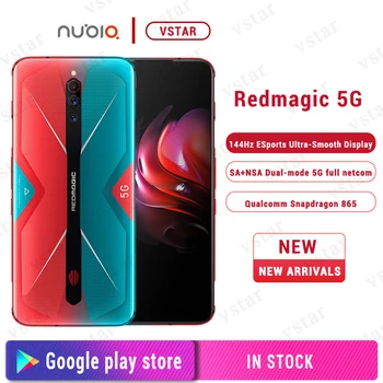 

Global Version Red Magic 5G Gaming MobbilePhone RedMagic 6.65 inch 144 HZ AMOLED Snapdragon 865 Android 10 4500mAh NFC