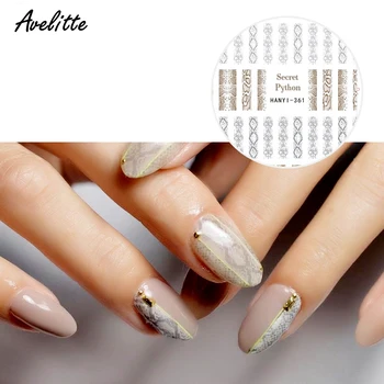 

Avelitte Sha-nail Same Paragraph INS Net Red Explosion Snake Pattern Denim Pattern Flower Nail Adhesive Sticker Nail Applique