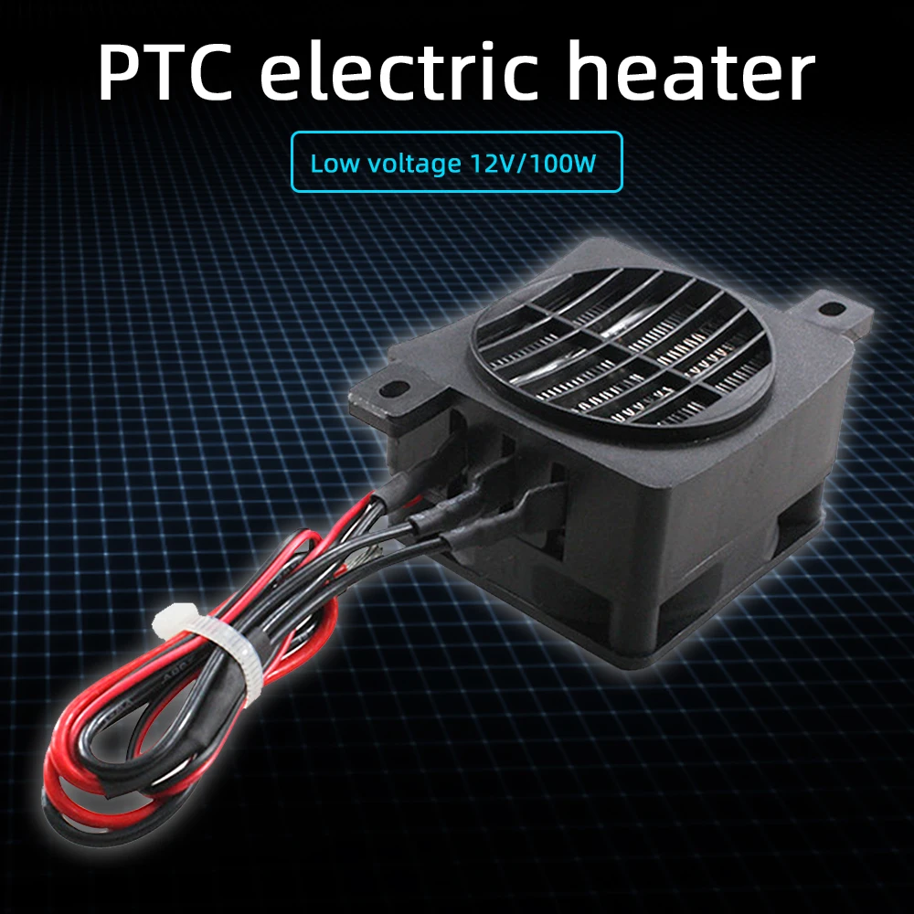 DC 12V 100W chauffage de pièce économie d'énergie PTC voiture ventilateur d'air chauffage température constante radiateurs prix usine sûr maison bricolage