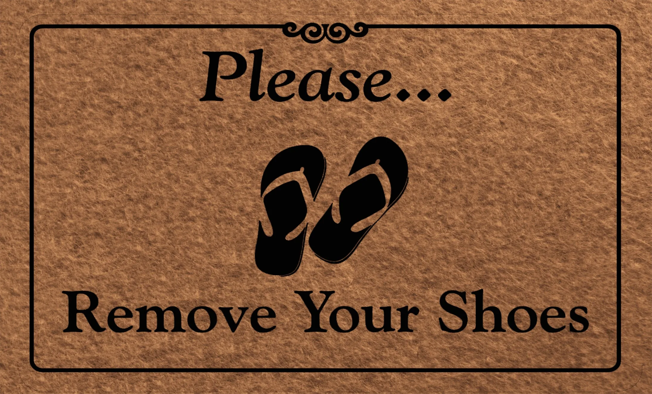 

Entrance Floor Mat Non-slip Doormat please remove your shoes unique design Door Mat Rubber Mat Non-woven Fabric Top