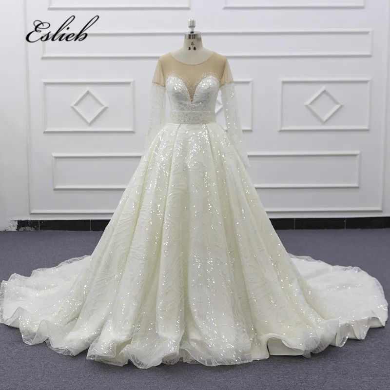 Eslieb Elegante Nieuwe Plus Size Trouwjurk Met Mouwen Witte Trouwjurk 2020 Vestido De Noiva Lace Up Wedding jurken Eslieb Elegante Nieuwe Plus Size Trouwjurk Met Mouwen Witte Trouwjurk 2020 Vestido De Noiva Lace Up Wedding jurken