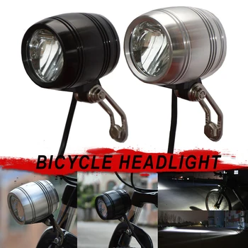 

Newly Bike Front Head Light Lamp for HUB Dynamo with Rearlight Cable Compact Bright S66