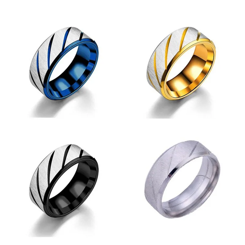 

ZWZCYZ Magnetic Weight Loss Ring Inner Arc Double Bevel Twill Stainless Steel Ring Fitness Weight Loss Ring Unisex 1Pcs