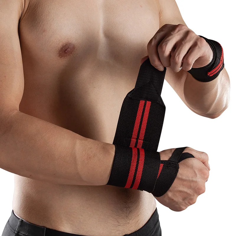 Weight Lifting Wristband Elastic Breathable Wrist Wraps Bandage Gym Fitness Weightlifting Powerlifting Wrist Brace Support Strap