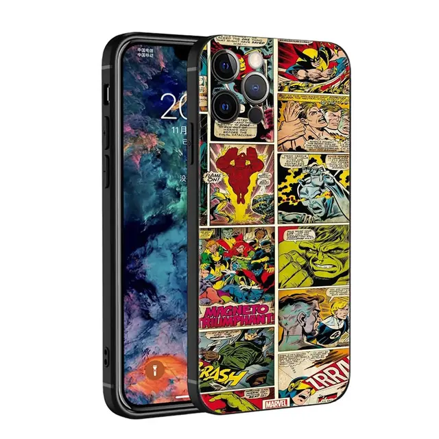 Phone Case For Apple iPhone 11 13 12 Pro Max 13 12 Mini XS max XR X 8 7 6s 6 Plus 7 8 6S 6 Fundas Retro Marvel Comic B05