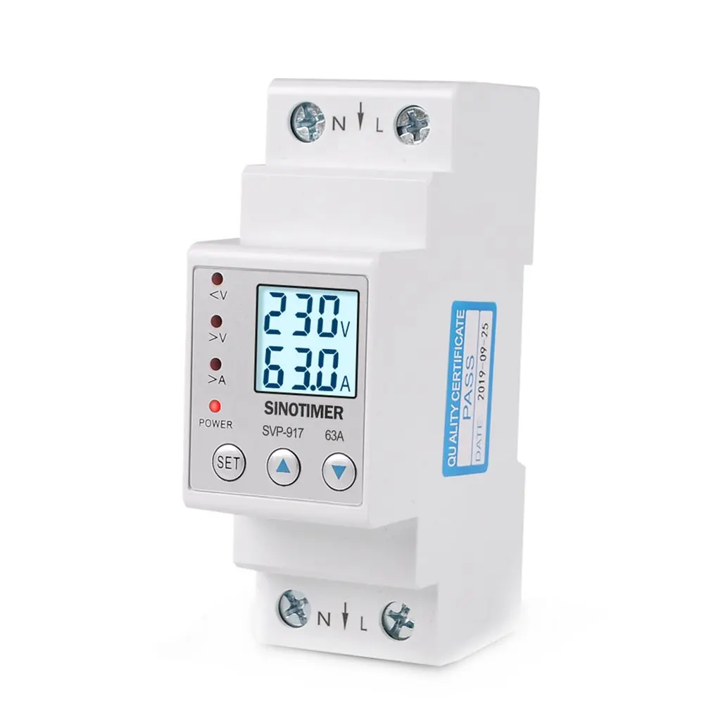 SINOTIMER 63A 80A din-рейка регулируемое защитное устройство от перенапряжения