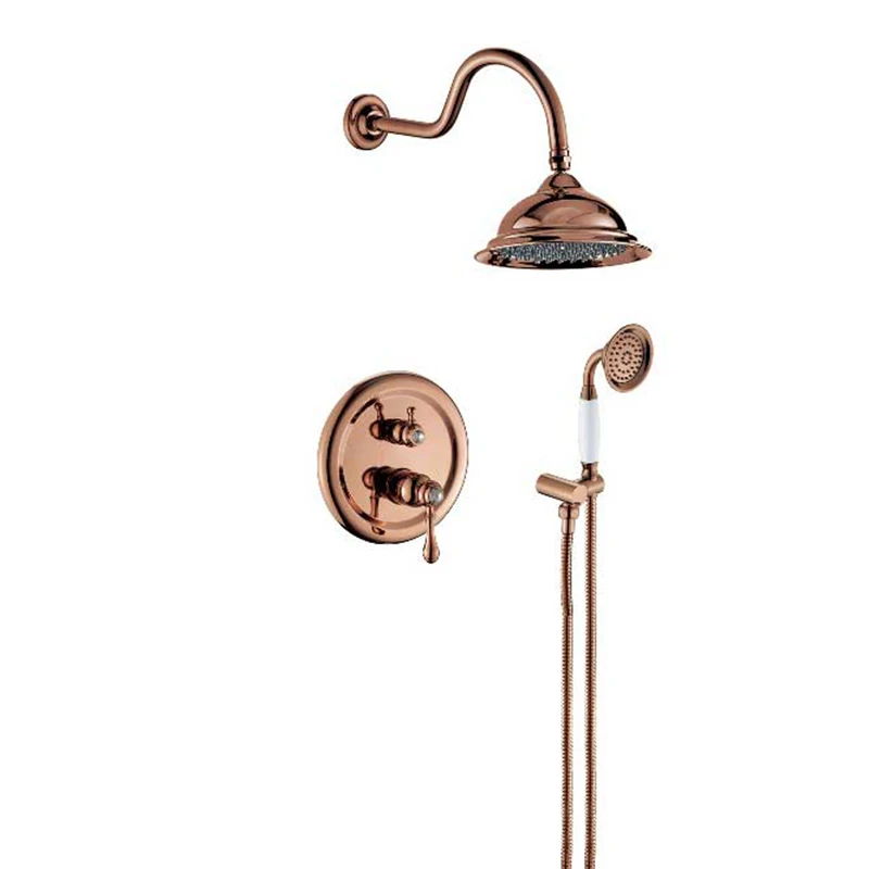 BECOLA Bathroom Concealed Shower Faucet High Quality Gold and Chrome Shower Set Wall Mounted B-2201