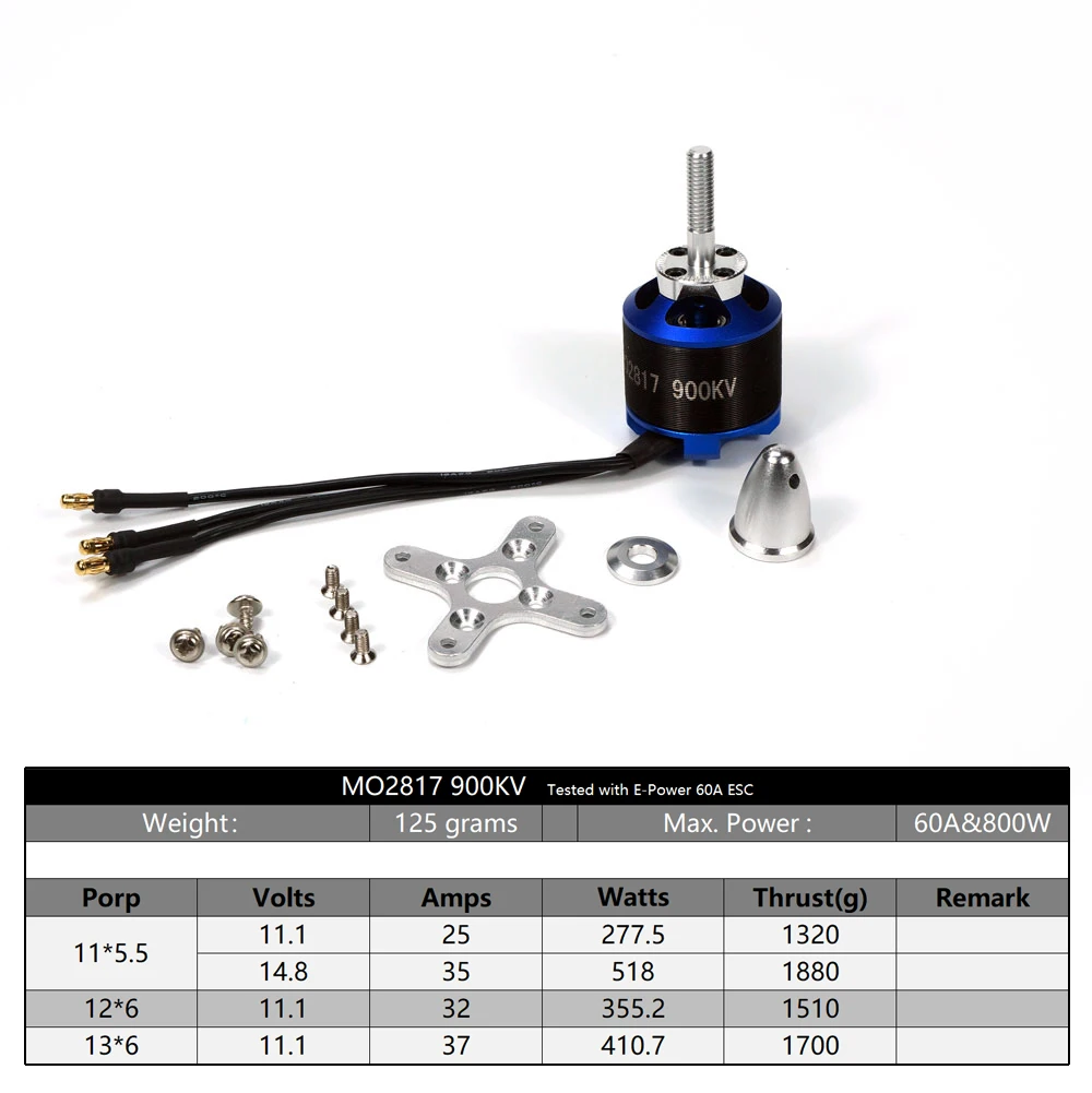 QX-Motor Metal MO 2817 900KV бесщеточный двигатель для батареи 3S/4S RC модель квадрокоптера